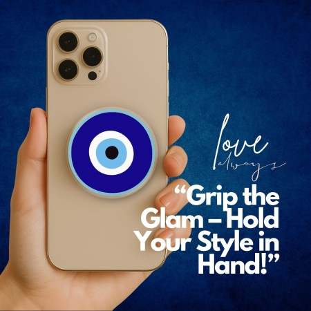Evil Eye Resin Pop Socket – Protective Stylish Grip | TheKalaakul