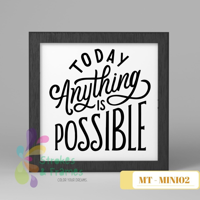 Black & White Quote Wall Frame – 6x6 | The KalaaKul