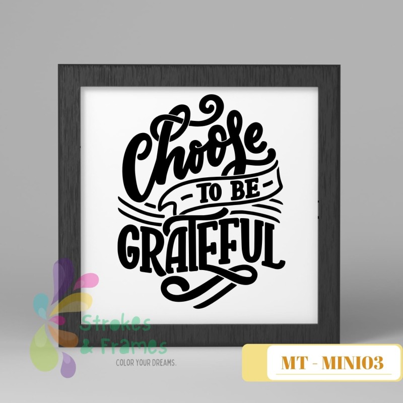 Black & White Quote Wall Frame – 6x6 | The KalaaKul
