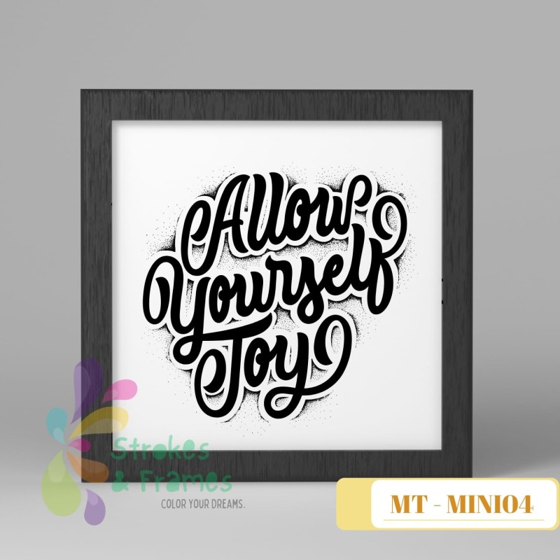 Black & White Quote Wall Frame – 6x6 | The KalaaKul