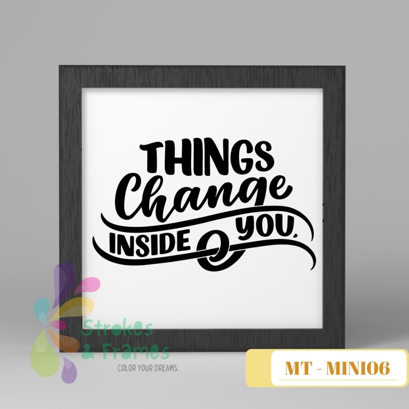 Black & White Quote Wall Frame – 6x6 | The KalaaKul
