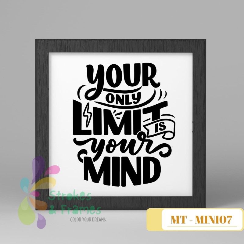 Black & White Quote Wall Frame – 6x6 | The KalaaKul