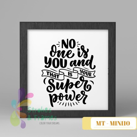 Black & White Quote Wall Frame – 6x6 | The KalaaKul