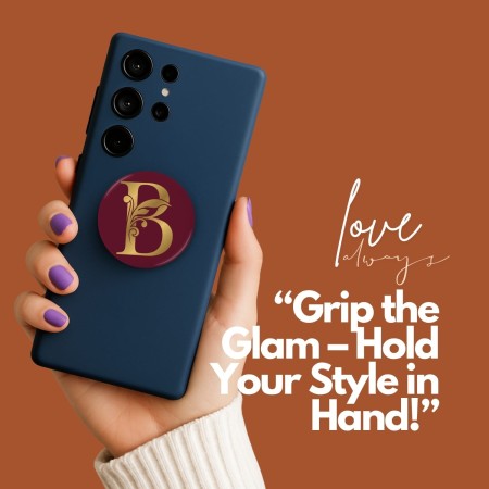 Alphabet Aura Pop Socket – Stylish A-Z Grip | TheKalaakul